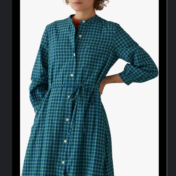 NEW Toast Kala Check Plaid Shirt Dress - Picture 8 of 9